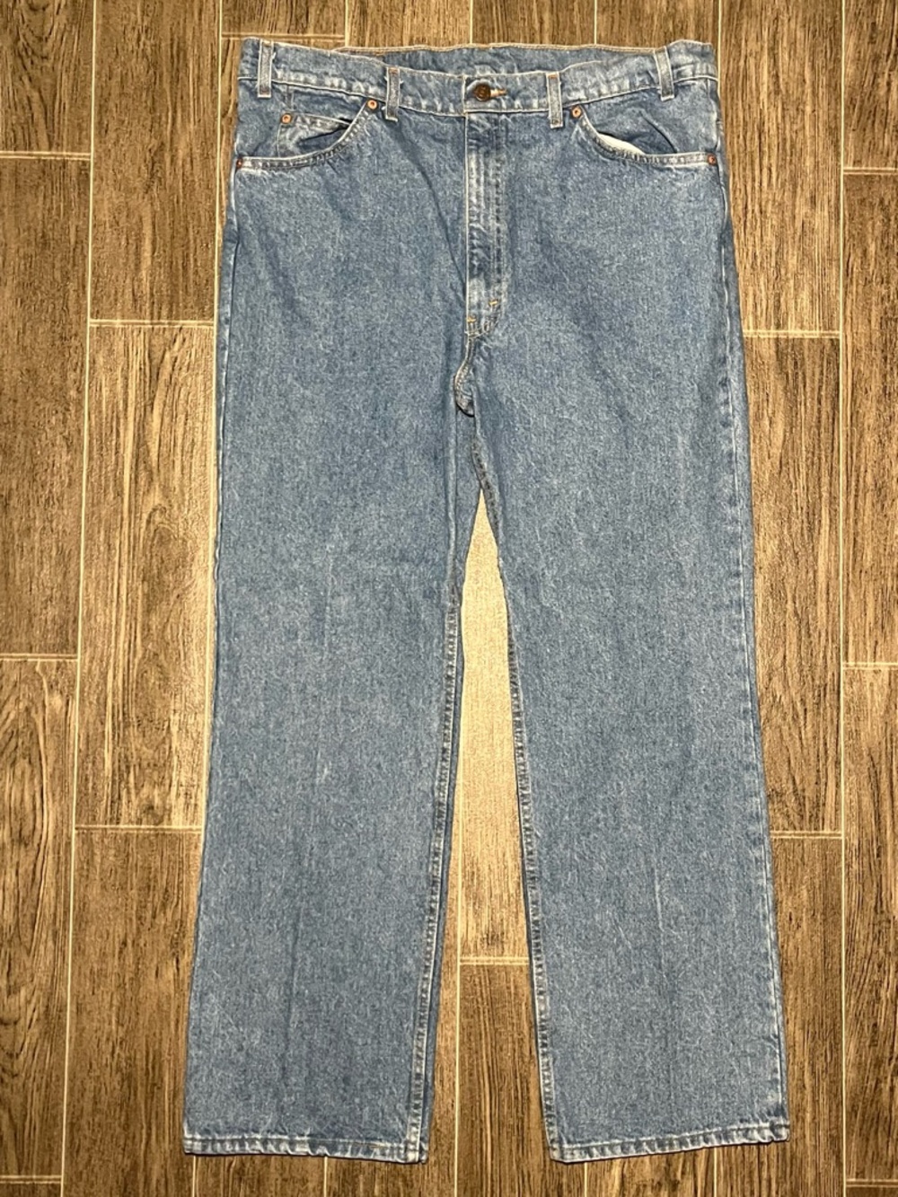 VTG Levi’s 517 Orange Tab Boot Cut Jeans Men’s 40x30 Light Wash Made In USA